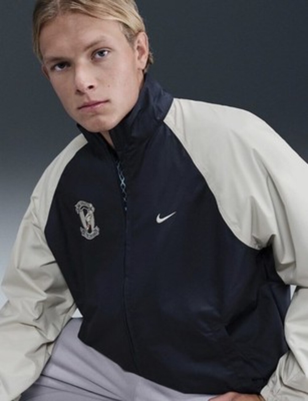 Nike Club Woven Blue Light Bone Sail Jacket size XS Men's Go The Distance